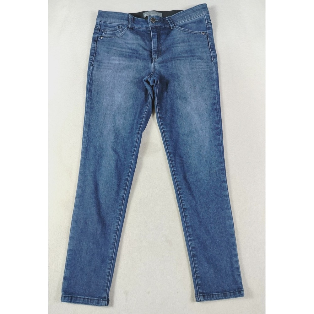 Wit & Wisdom Jeans Womens 8 Blue Medium Wash Mid Rise Ankle Skinny Stretch Denim